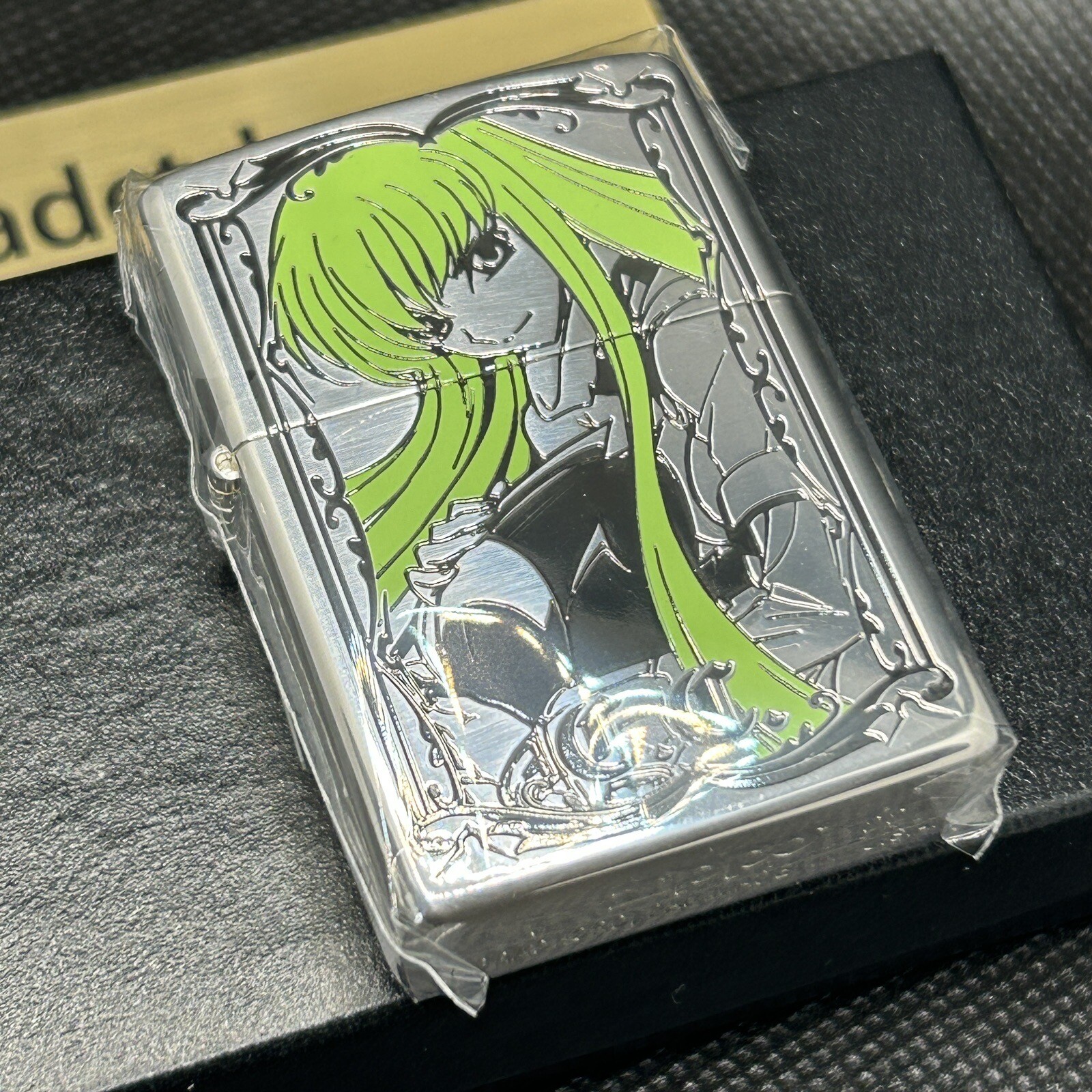 Zippo Oil Lighter Code Geass C.C. Silver Brass Color Limited Japan Anime