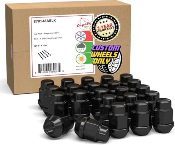 20 Pcs M14x1.5 14×1.5 Thread Bulge 20 Pack Black 3/4″ Hex – Rainy Climate