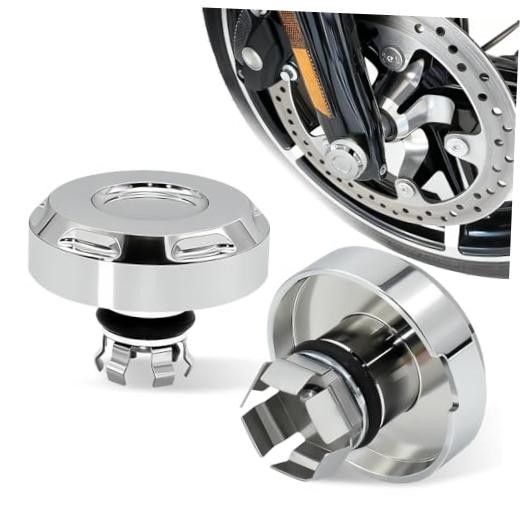 2024 2025 2026 Front Axle Nut Covers Caps for Harley Davidson Touring Chrome