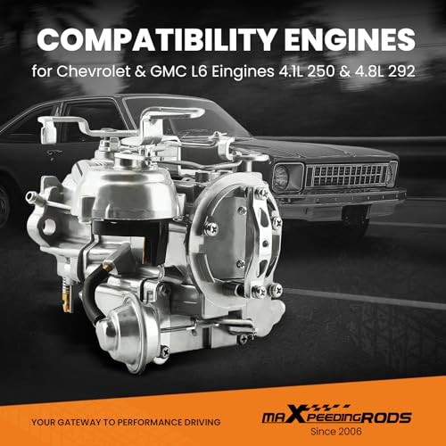 1 Barrel Carburetor, for Chevy for GMC 4.8L 292/4.1L 250 6 for Chevy 250 292