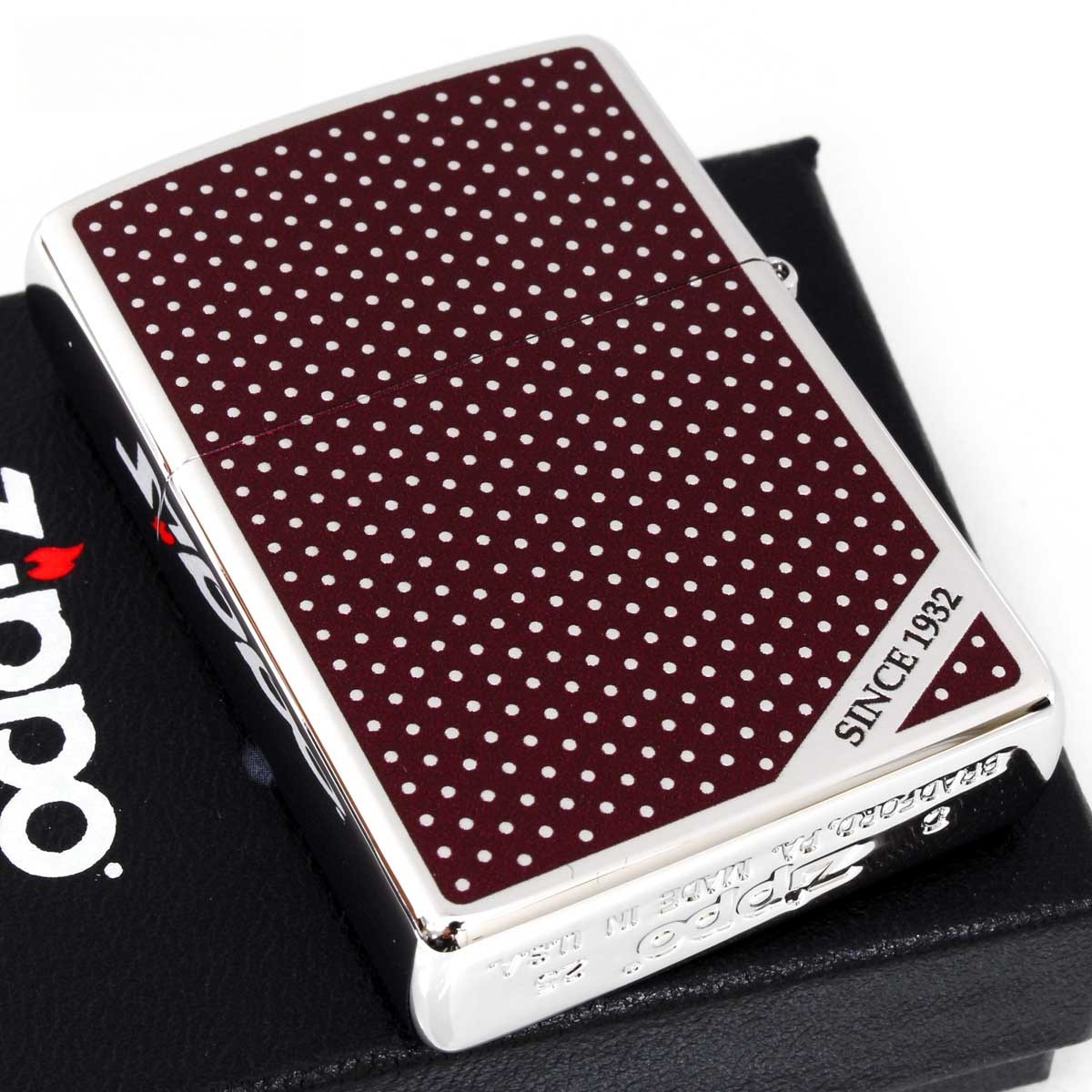 Zippo Lighter CASE ONLY American Classic Dot ZIPPO Logo Present Gift