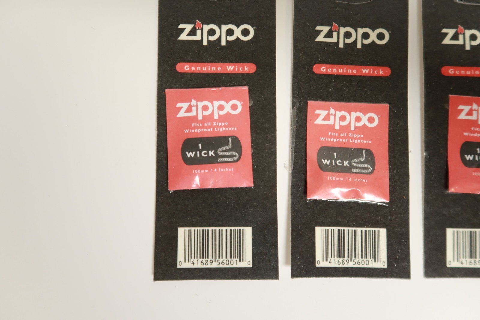 Set of 3 Zippo Genuine Wick Windproof Lighters Pack of Three Wicks (New)