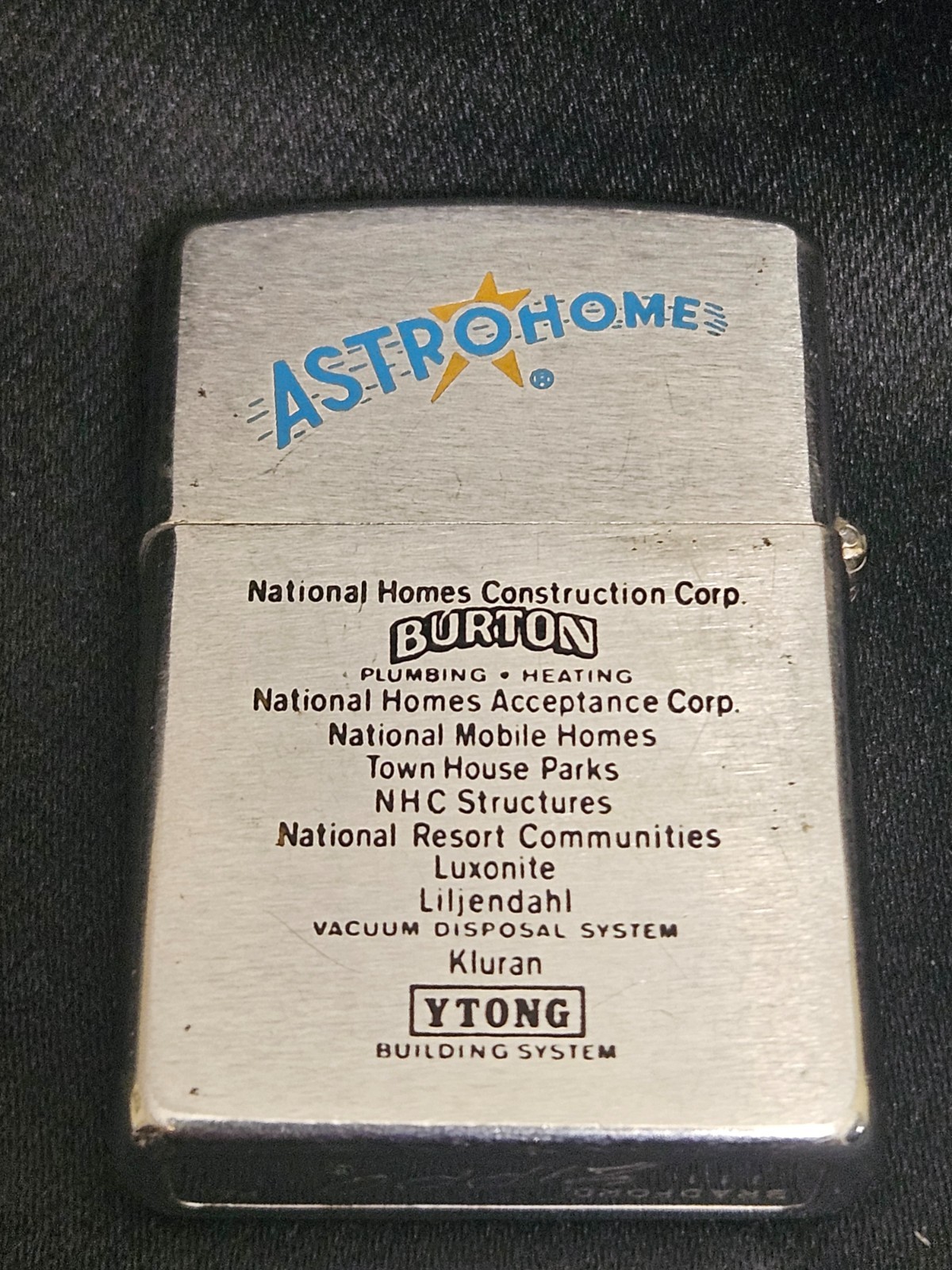 Vintage National Homes Corp. 350,000th Home Built Zippo – 1969 – DUAL SIDED