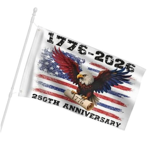 250th Anniversary American Flag 5×3 FT, 1776-2026 Semiquicentennial Banner-