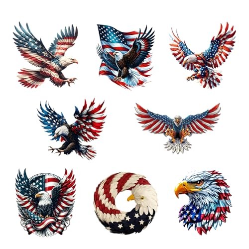 4th of July Hanging Ornament Eagle American Flag Designs Decoration Id Style1