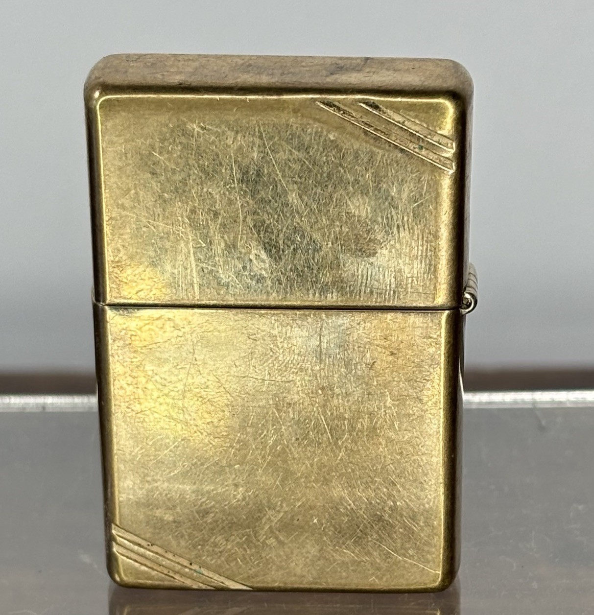 ZIPPO VINTAGE BRASS REPLICA 2023 LIGHTER MADE IN USA *UNTESTED*