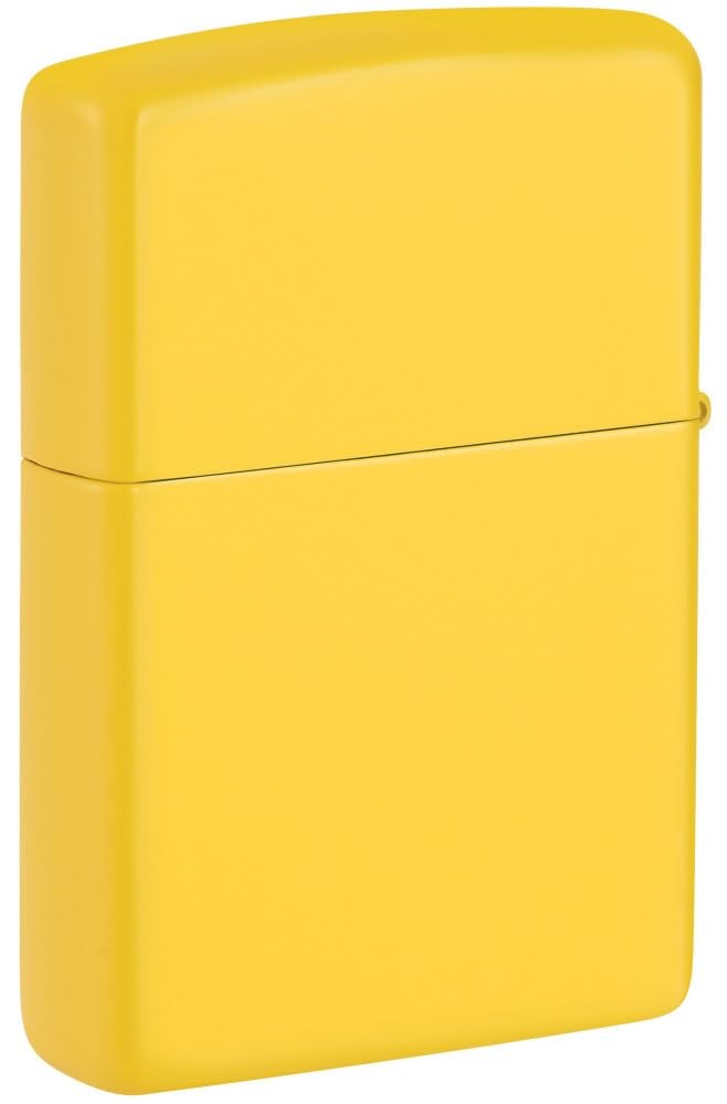Zippo Windproof Lighter Yellow Matte All Metal with Lifetime Guarantee