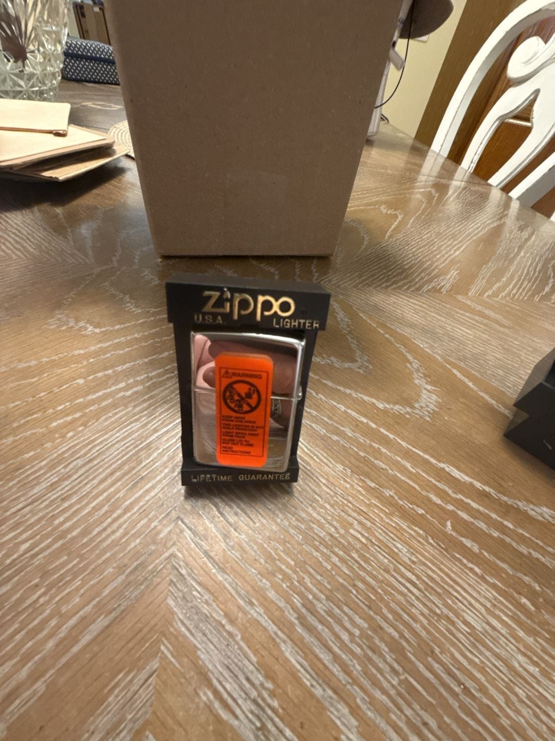 Vintage 1997 Camel Powered Chrome Zippo Lighter with Purple Camel and Checkered