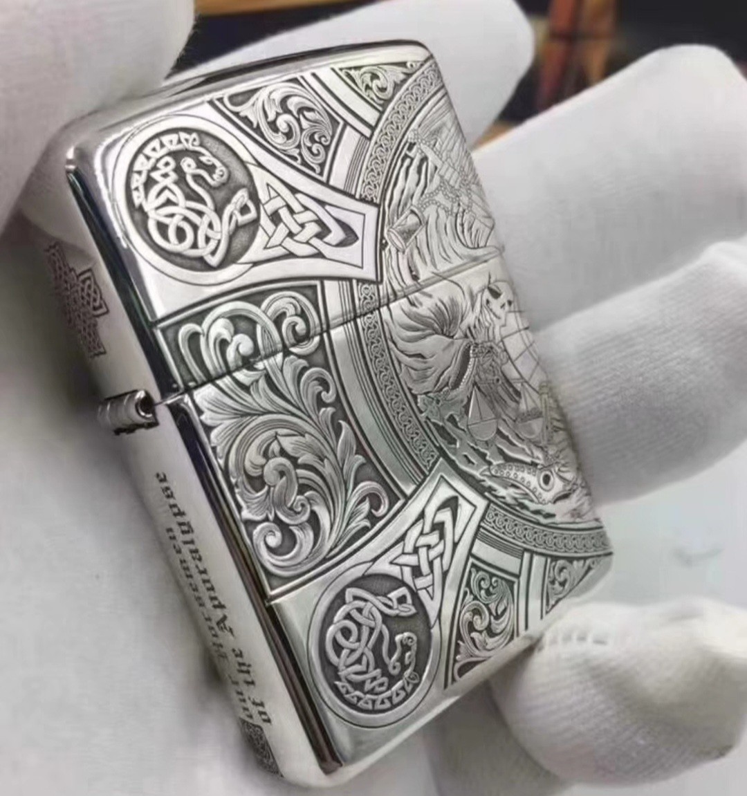 Zippo Lighter Norse Apocalypse – Odin & The Four Horsemen Silver + New Box