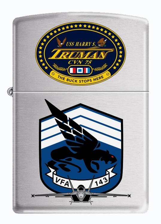 VFA-143 Pukin‘ Dog’s US Navy F-18 Squadron Zippo USS Truman (CVN-75) BC