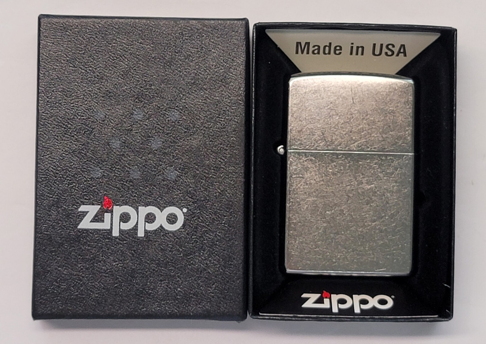 Brand New Zippo #207 Regular Street Chrome Lighter With Box Made In U.S.A.