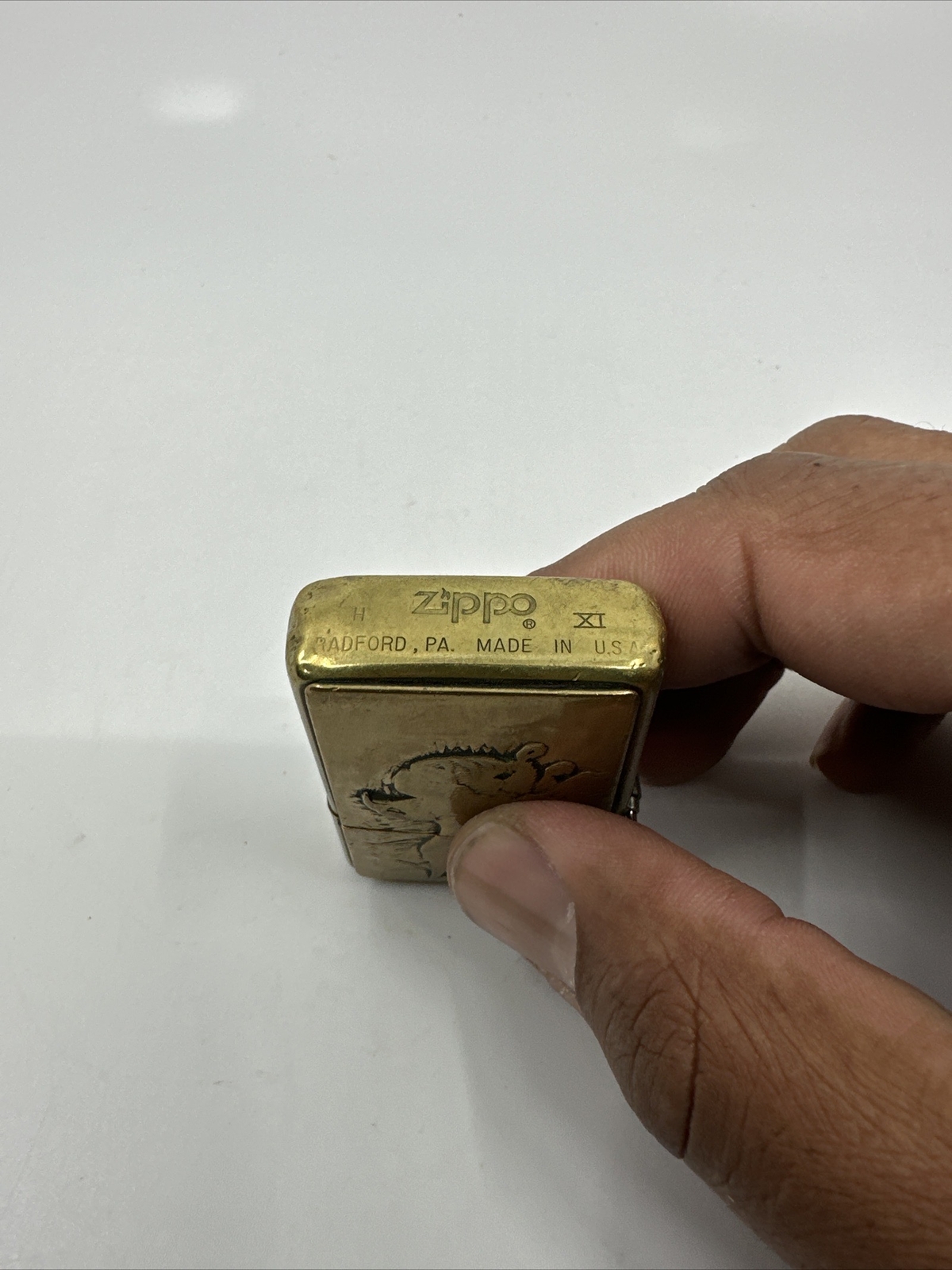 1995 ZIPPO Brass The American Eagle Bradford PA 2-1/4″ x 1-1/4″