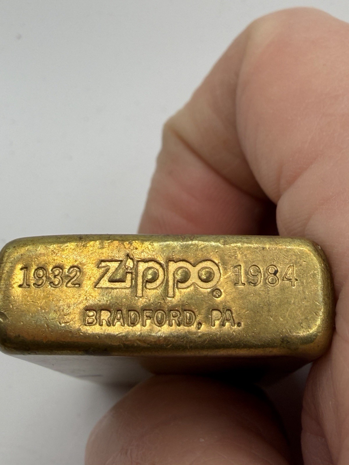 Vintage 1932-1984 Solid Brass Slim Zippo Lighter