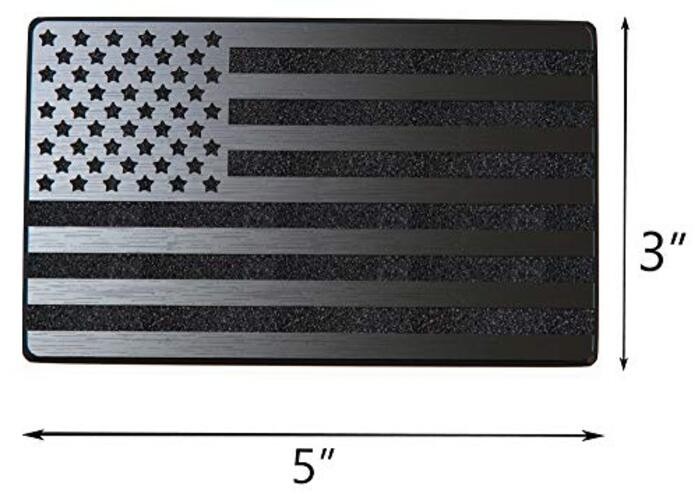 USA Flag Magnet Decals for Cars Trucks 2pcs Forward and Reverse 5″x3″ Black