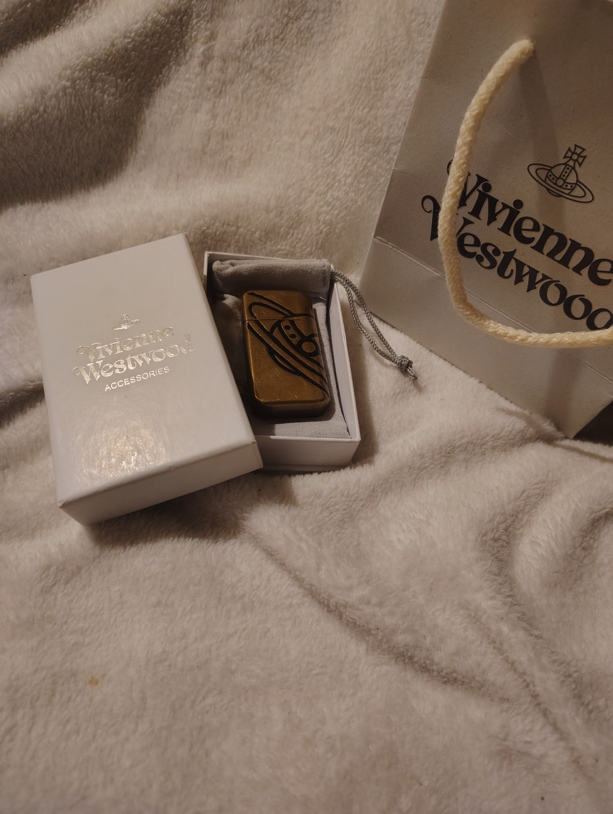 Vivienne Westwood Big Orb Oil Lighter Gold with Box