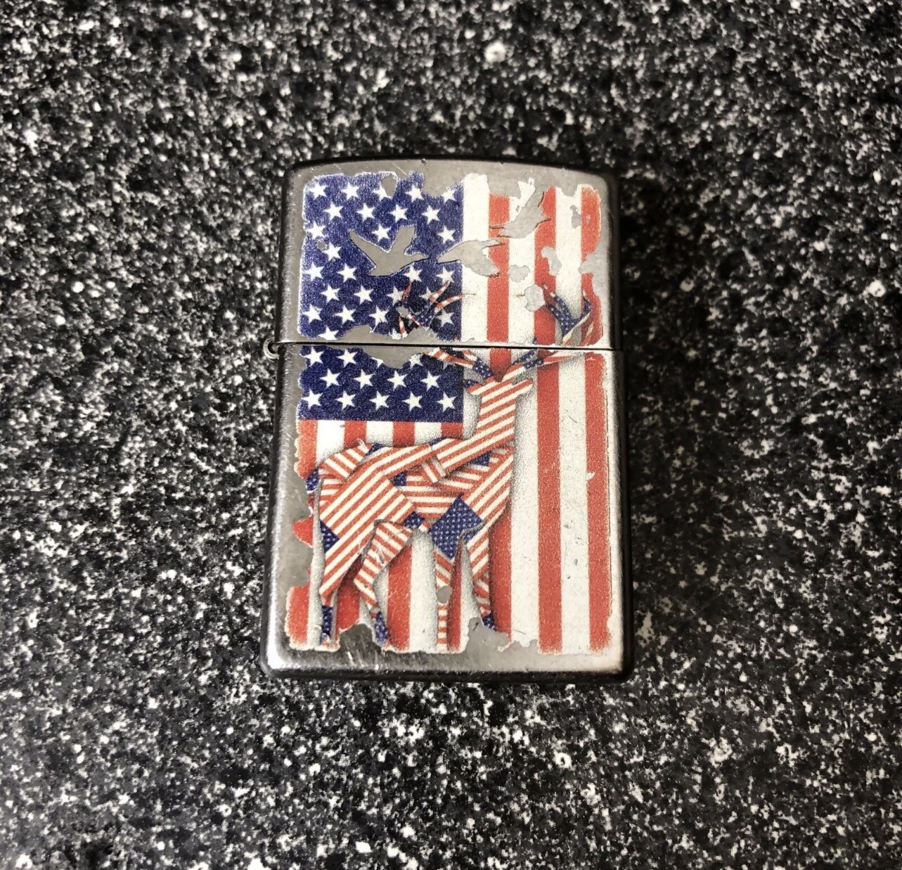 2021 Zippo Cigarette Lighter Patriotic USA Flag Deer Buck Ducks