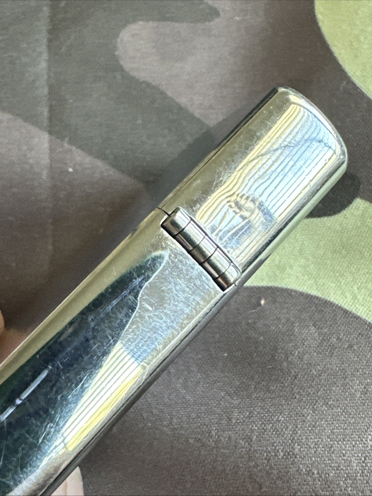 1958 Vintage Zippo Lighter – Tonawanda Engineering Company – Candy Striped Box