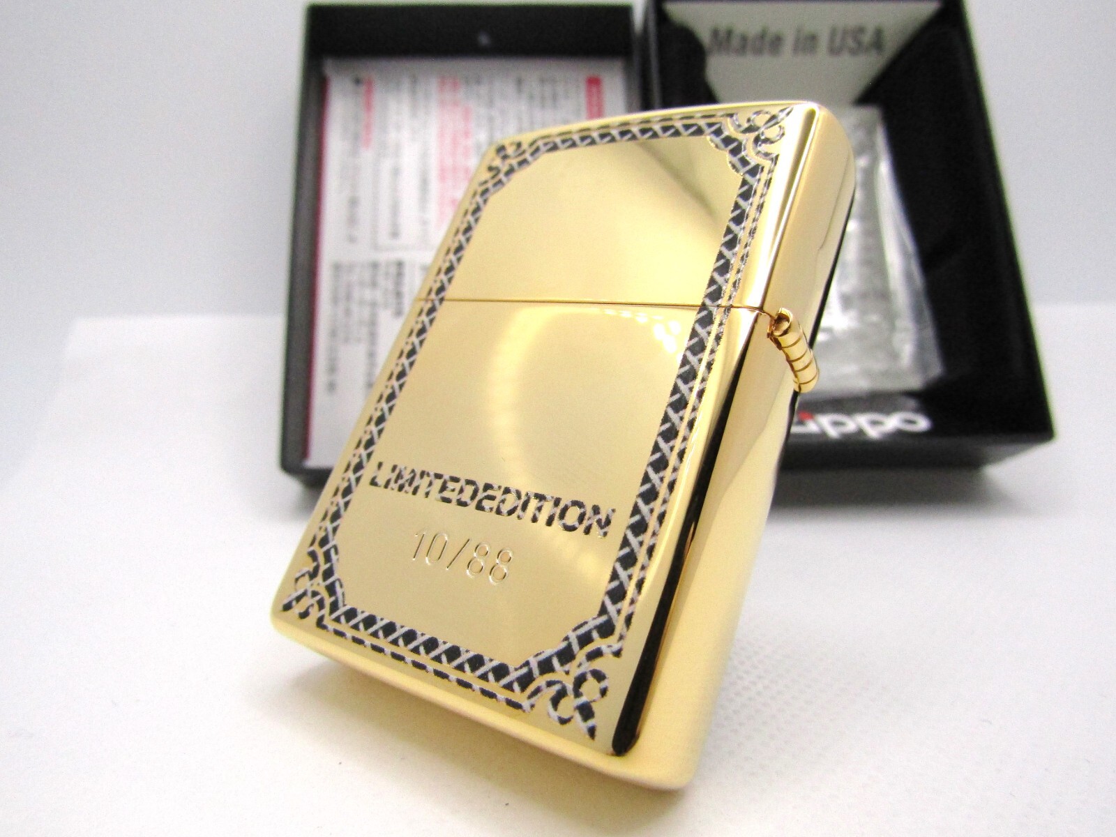 GP Dragon F Gold Mesh Black Limited Edition 10/88 Zippo 2022 MIB Rare