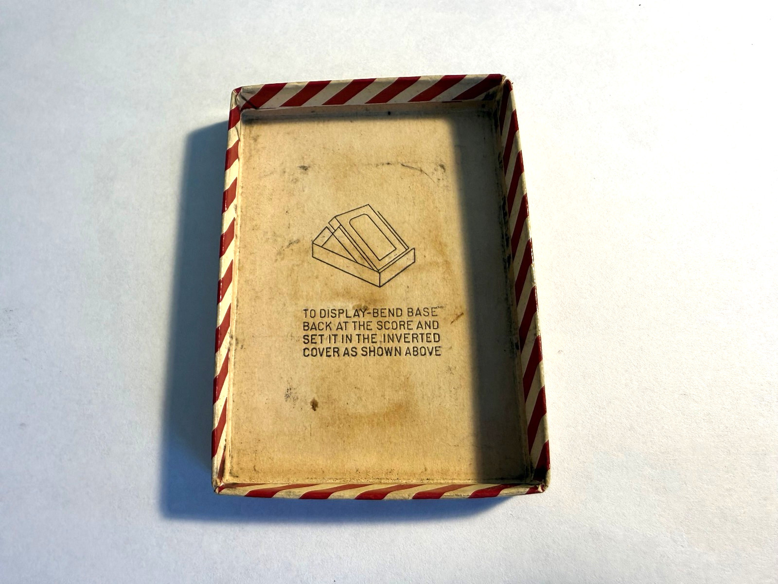 Vintage Zippo Brushed Chrome Lighter w/ Red Stripe Box 1950-1957 MINT NEVER USED