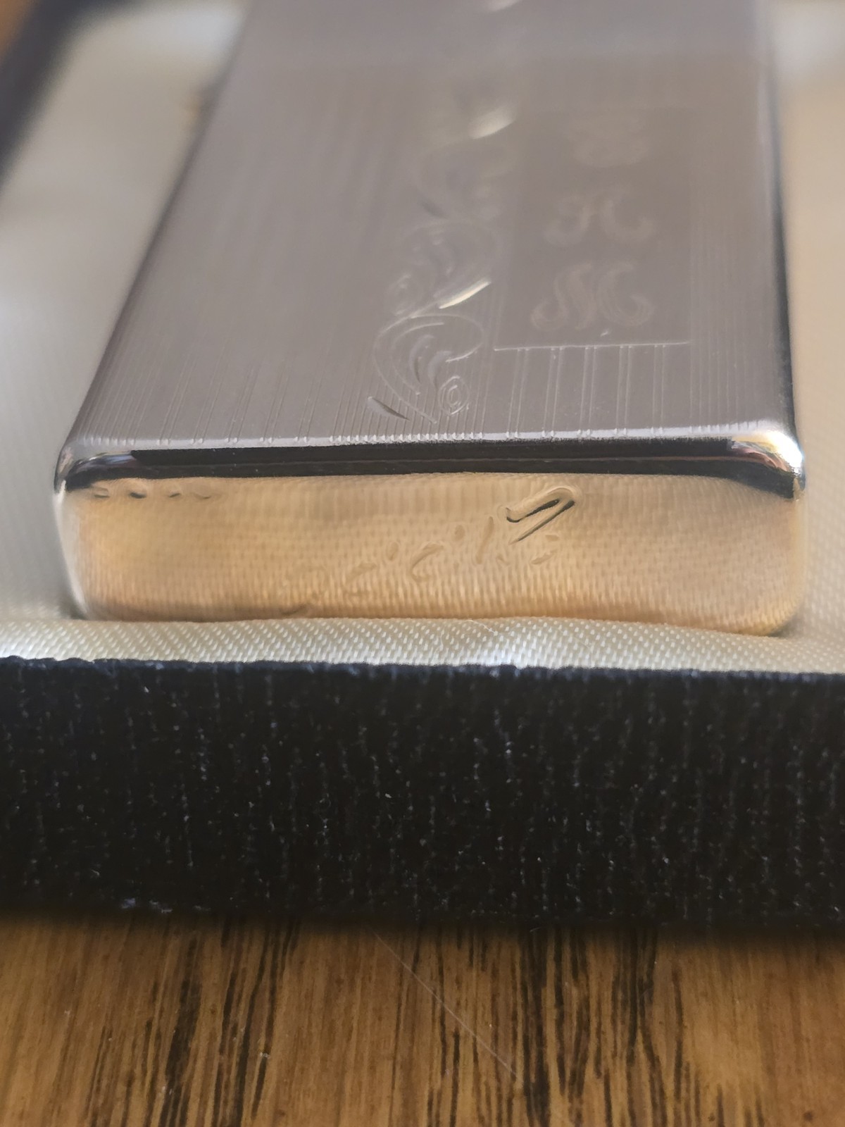 Vintage 1970s Zippo 10K Gold Filled Lighter Monogram SAM Case Pouch Papers