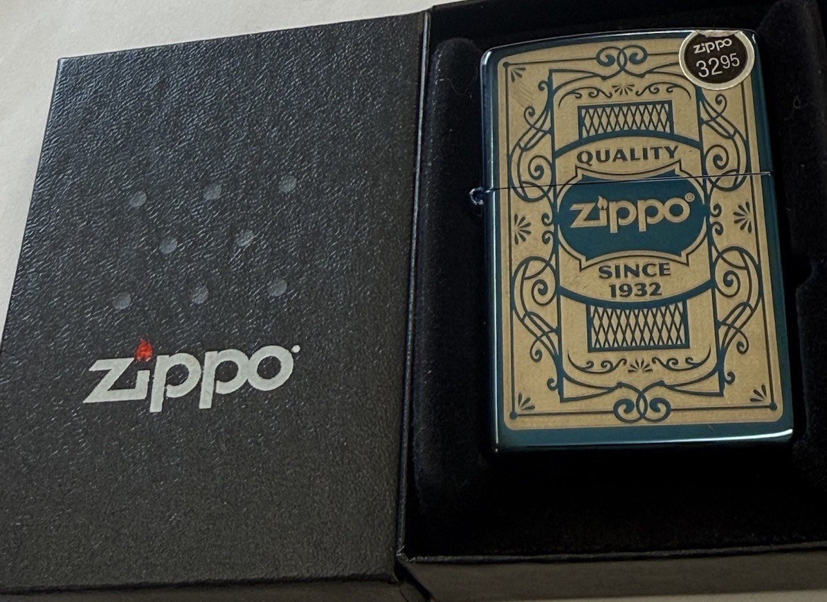 ZIPPO 2015 QUALITY ZIPPO SINCE 1932 SAPPHIRE BLUE LIGHTER SEALED IN BOX D456
