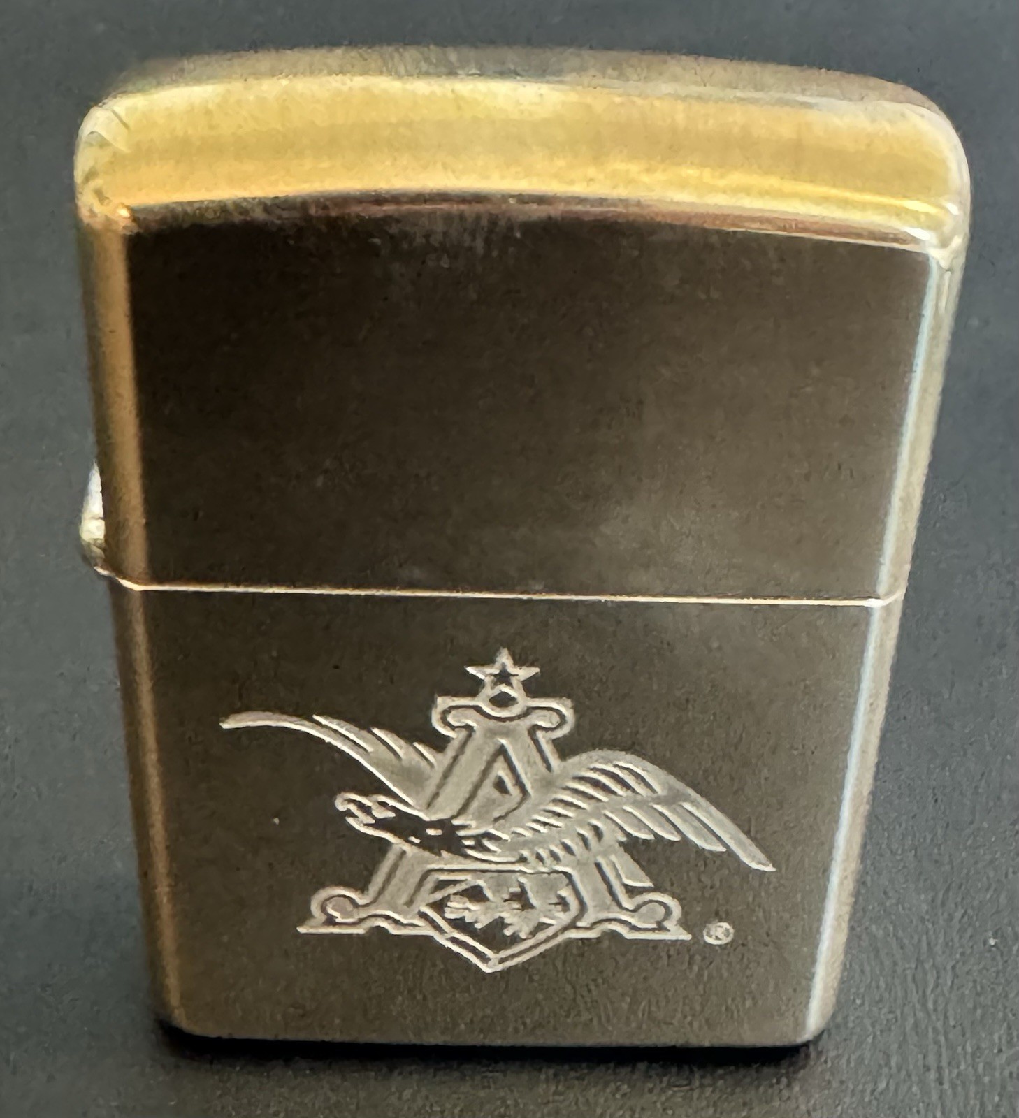 Zippo Solid Brass Anheuser-Busch Eagle Logo Lighter 1993 New in Box Unfired