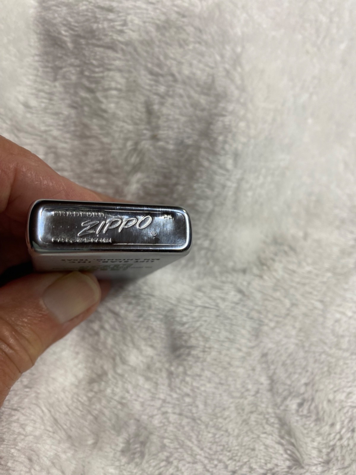 MINT UNFIRED 1958 Zippo Lighter Youtz-Slick Lift Slab SanAntonio Texas w/box