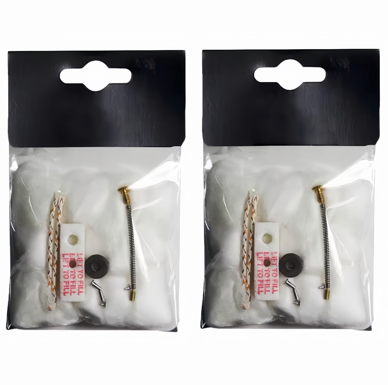 2-Pack Lighter Repair Set 7PCS Each Cotton Wheel Spring Rivet Wick For ZIPPO