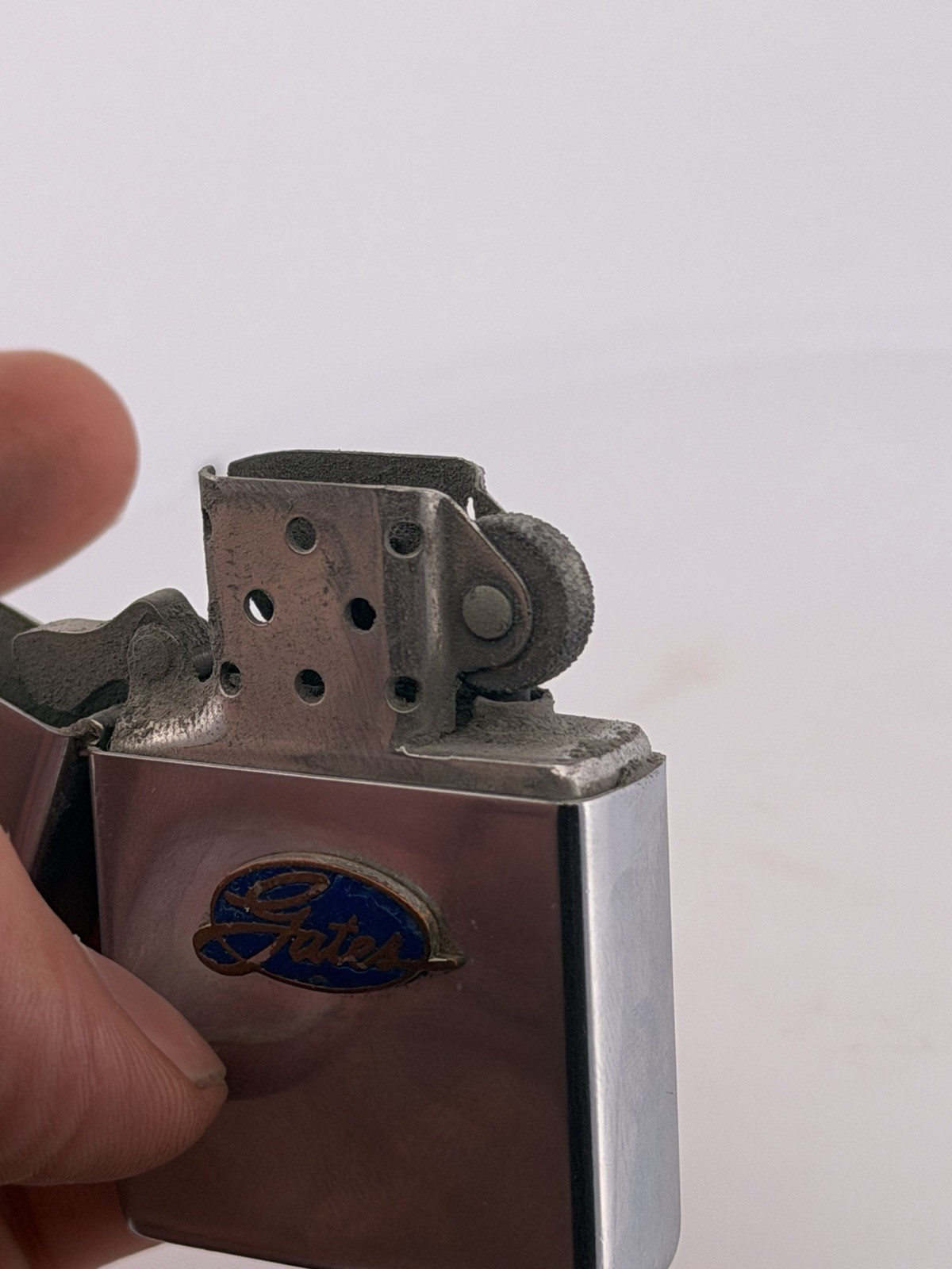 Rare Gates Zippo Lighter Vintage Used 1960s Automotive Advertising