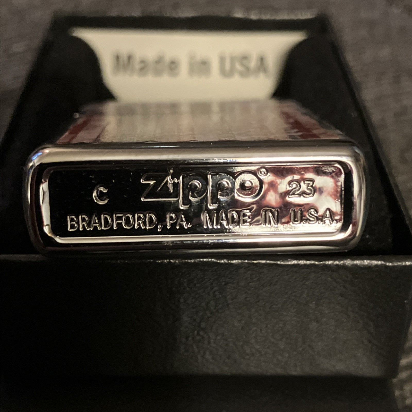 USA 1776 Flag We The People Americana Collectible Zippo Lighter Chrome