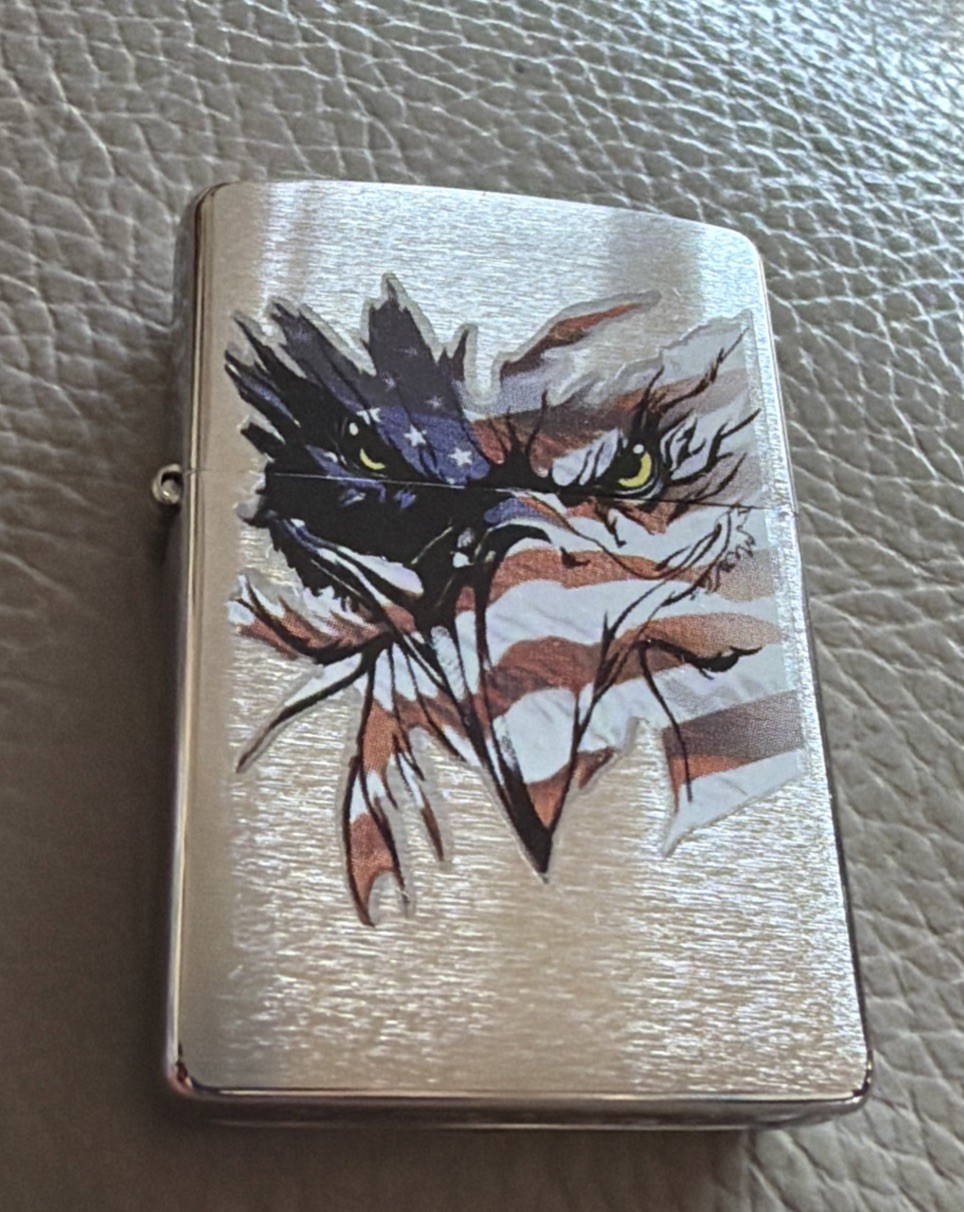 Unused Zippo Allegiance American Flag Bald Eagle Patriotic Lighter Collectible