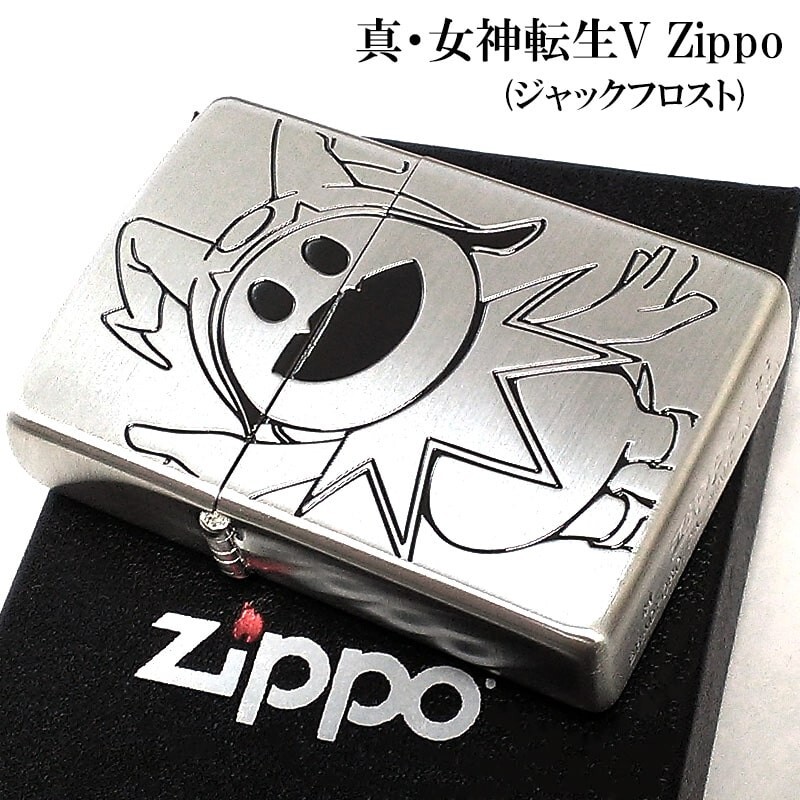 Zippo Lighter Shin Megami Tensei V Jack Frost Silver Regular Case Japan New F/S
