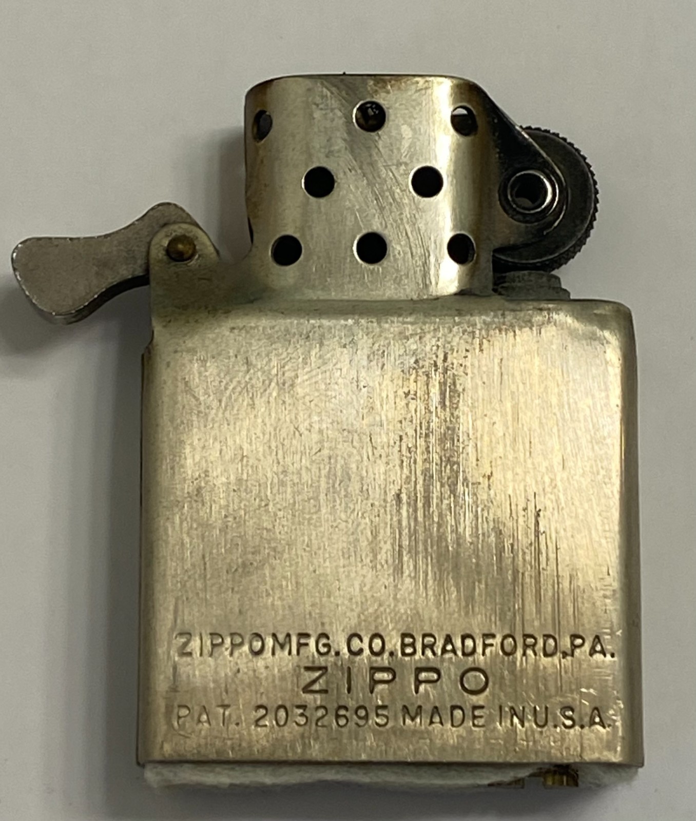 1940s/50s Zippo Lighter Citizens & Southern National Bank 2032695 Nickel Silver?