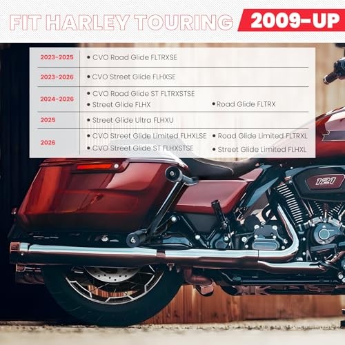 2023-2026 Street Glide Road Glide Saddlebag 2023-2026 With Rails Gloss black