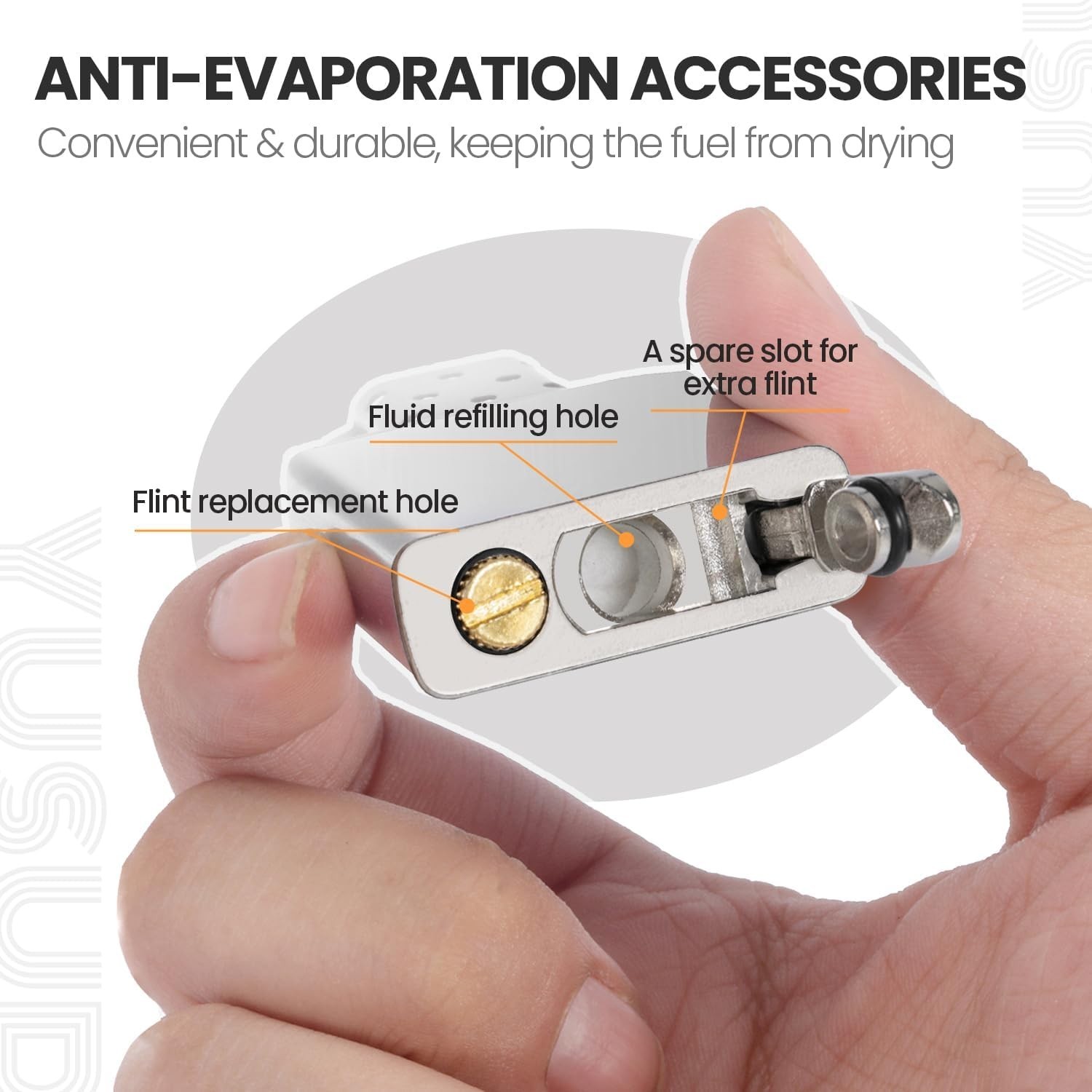 Durable Zippo Lighter Gasket Seal with Easy-Install Cotton Felt & Flint Slot