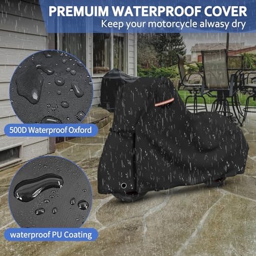 Motorcycle Covers with Side Box Waterproof Outdoor for Harley Davidson 3XL