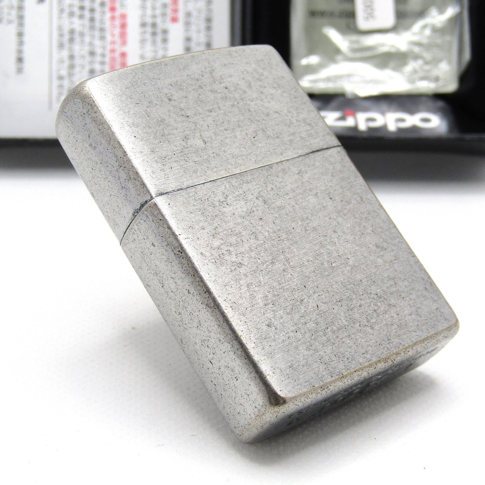 Gimmick Coin Holder Antique Silver Zippo Oil Lighter Regular Japan 2023 MIB