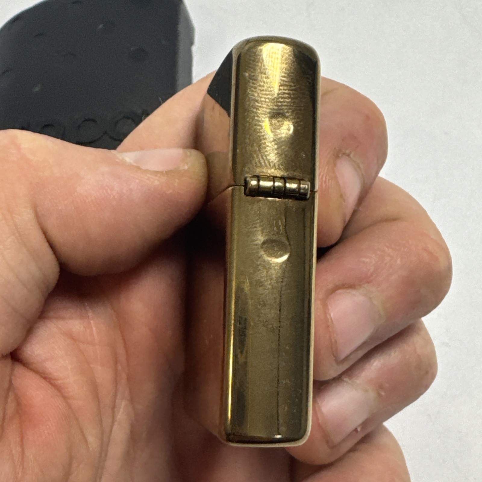 Rare HTF Brass Zippo Lighter Wasted Space #20447 Music Microphone Wings Clean