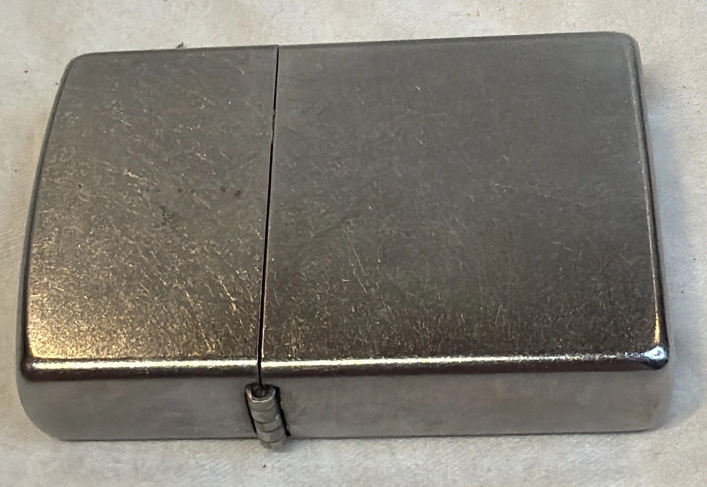 Zippo Flip Top Classic Lighter 2015 Satin Chrome Finish Tested And Working