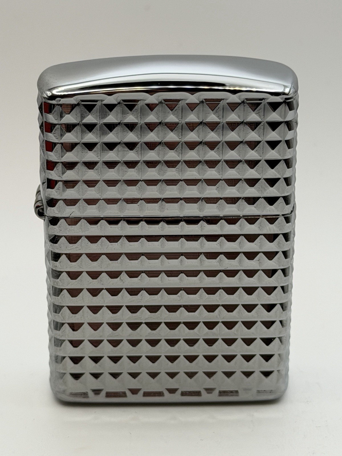 2023 3D Diamond Multi Cut Chrome Armor Zippo Lighter NEW 48880