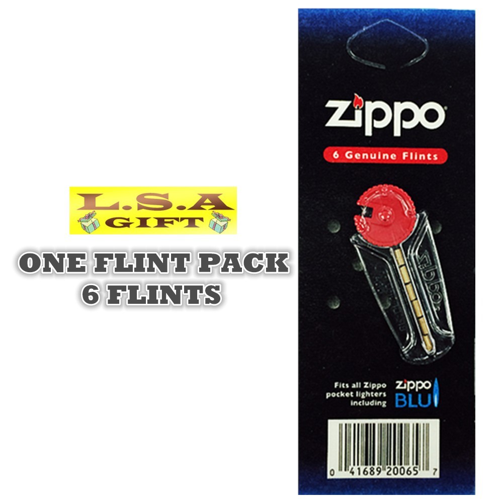 Zippo Lighter 1 Flint Crad (6 Flints)