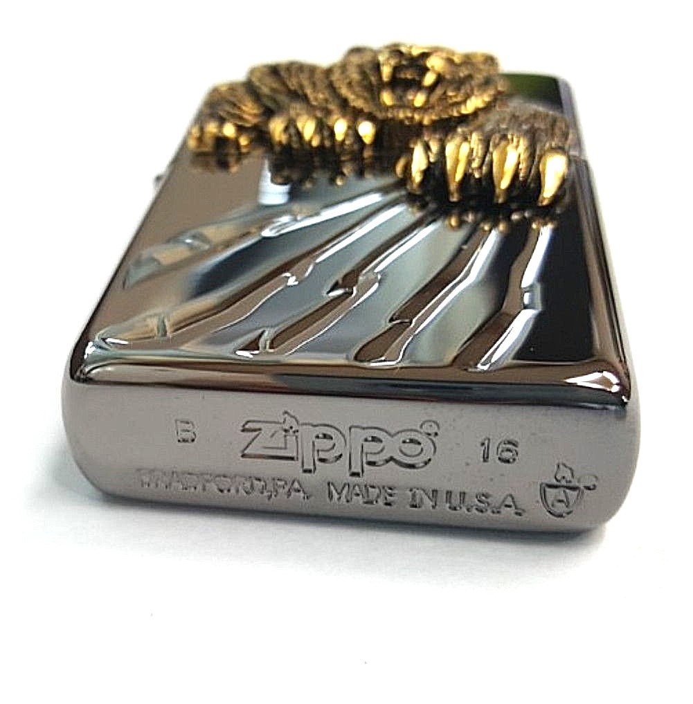 Zippo Tiger Claw BK Lighter Genuine Authentic Org Packing 6 Flints set Free GIFT