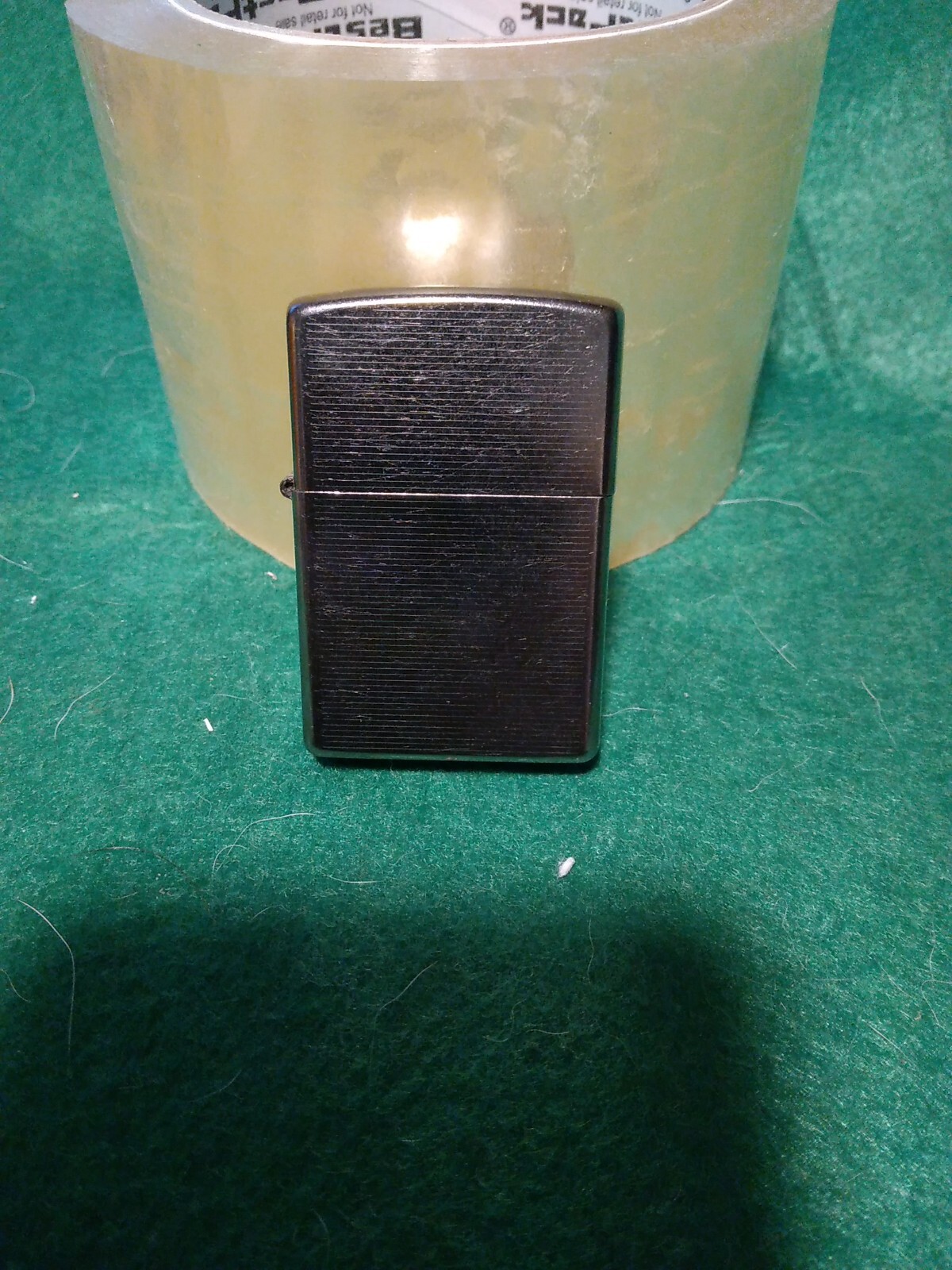 Vtg 2005 Zippo Brand Blank Silver Lighter w/Stripe Design – Sparks L 05 Box B1