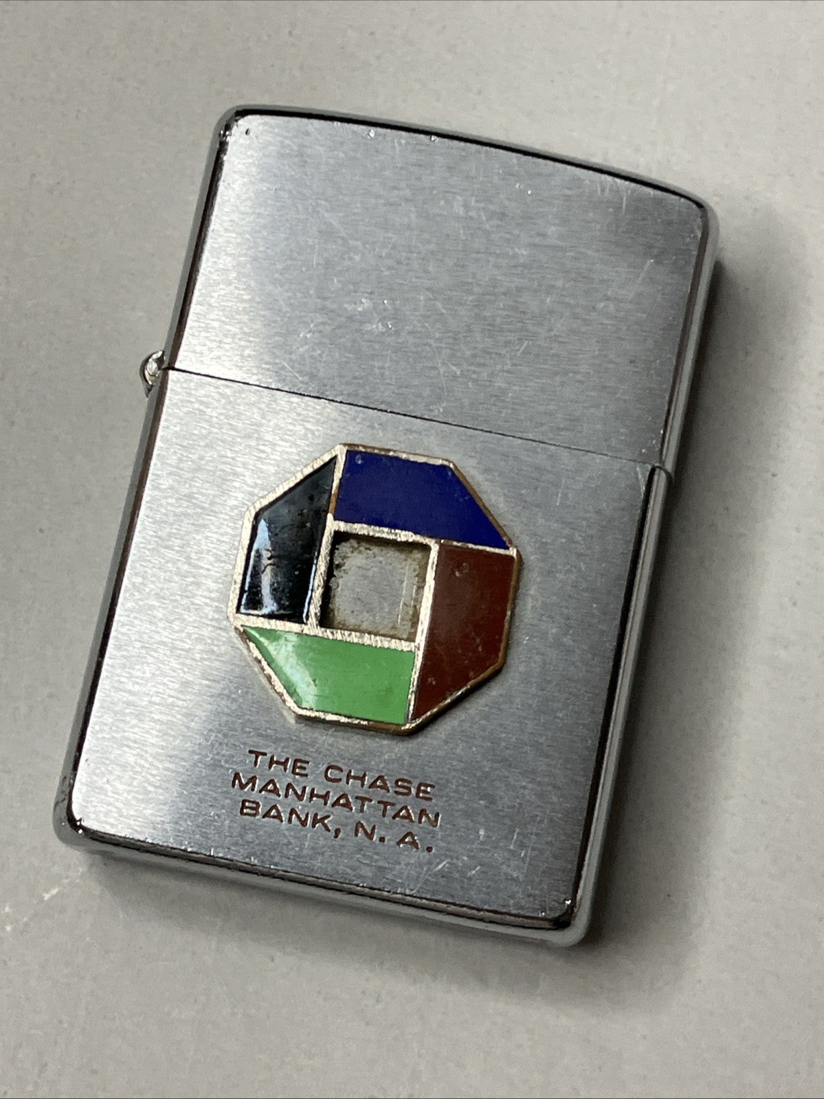 Vintage Zippo Lighter 1960’s Advertising The Chase Manhattan Bank N.A.