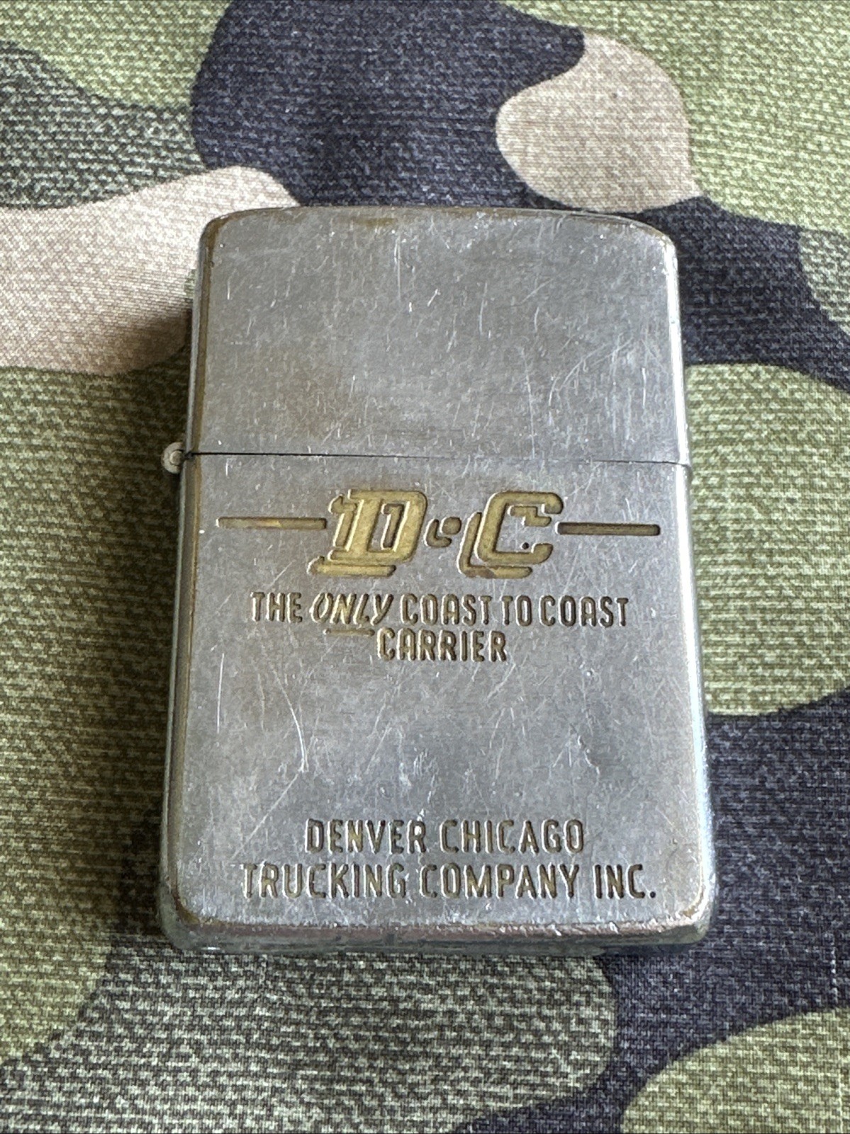 1958 Vintage Zippo Lighter – D•C Trucking – Denver Chicago Trucking Company Inc