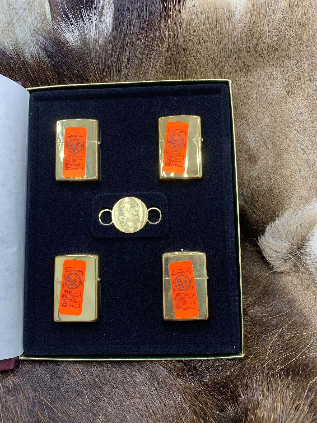 Zippo „Vol 1 World War II“ Zippo Lighter Set Mint With Stickers In Case RARE+++