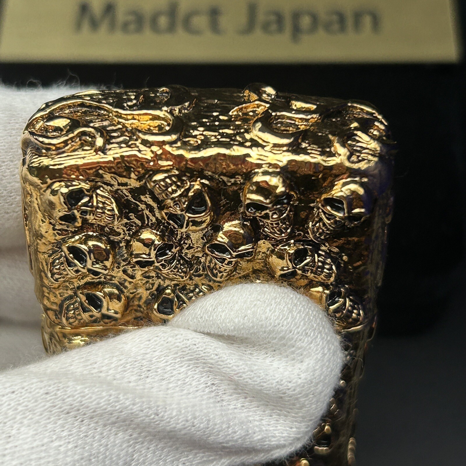 Zippo Skull Jacket Lighter Men’s Accessory 5 Sides Design Gold Ibushi Skull