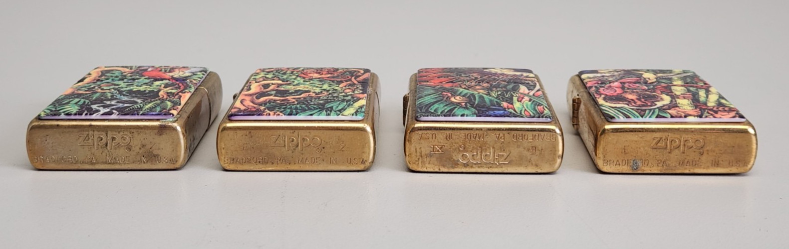 Set of 5, Zippo Mysteries Of The Forest 1995 Limited Collector’s Edition w/ Tins