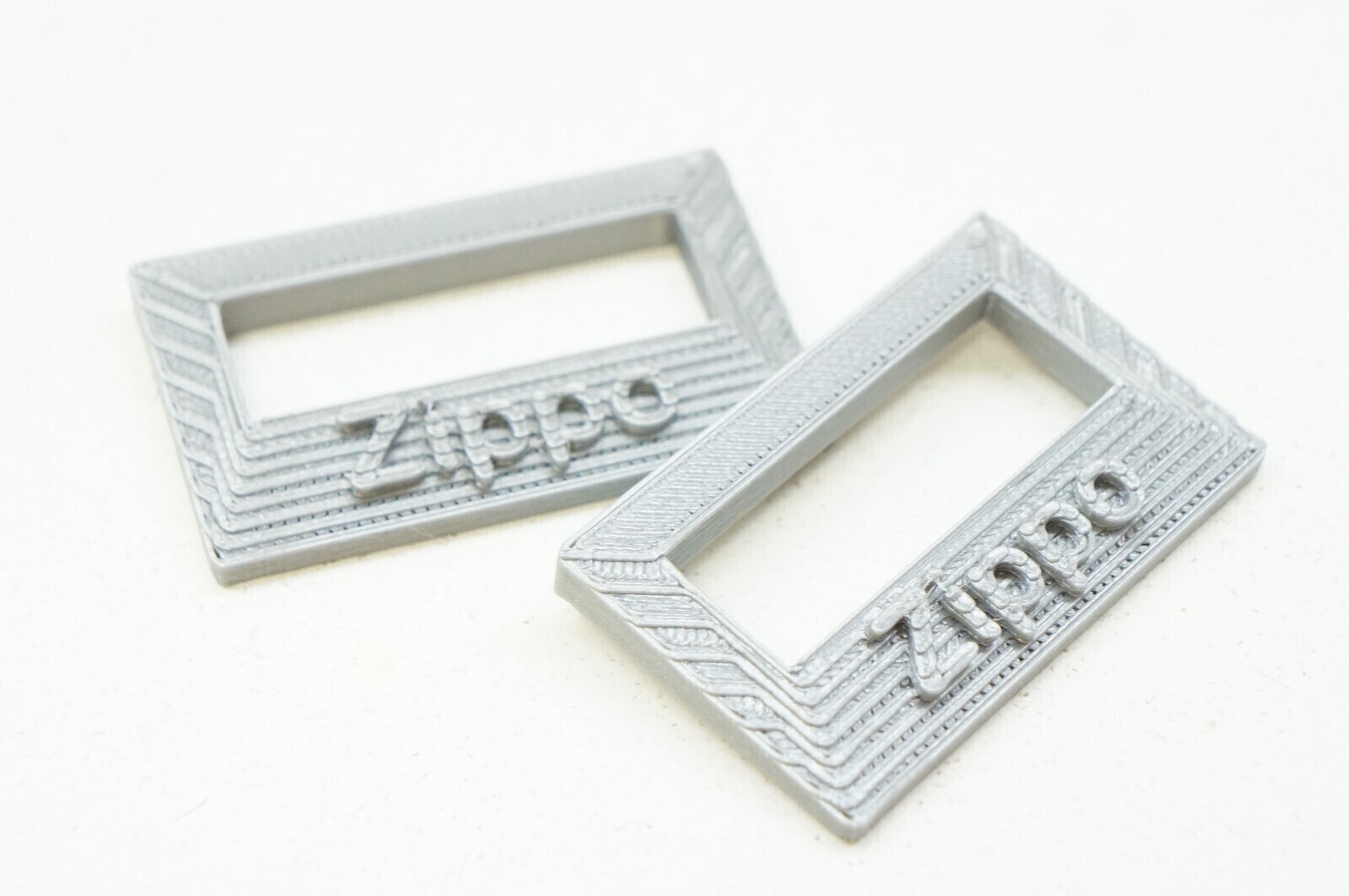 Display Stand Sturdy Base Holder for Zippo Lighter 2-pack *Silver*