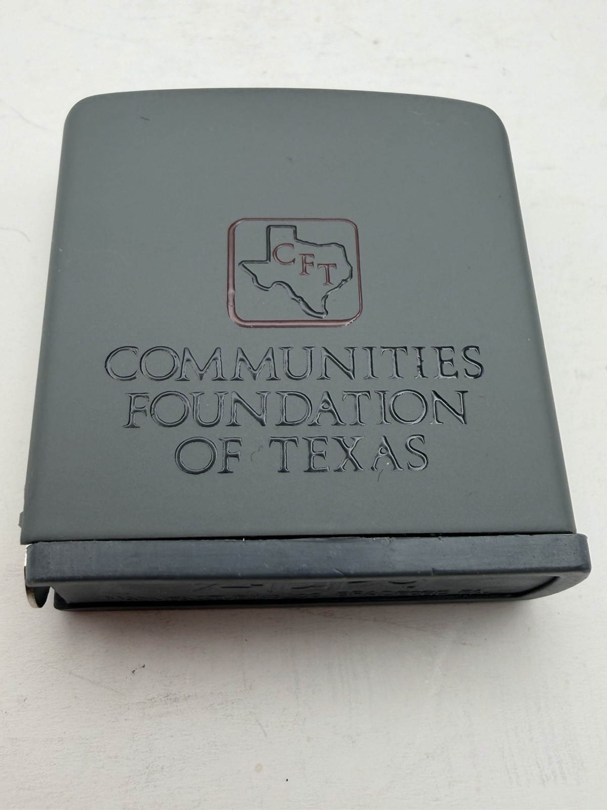 Vintage Communities Foundation Advertising Gray Zippo Rule Tape Measure New B49